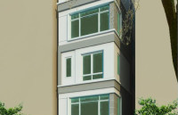 Nhà ở mặt phố thiết kế đẹp hiện đại chia phân lô ảnh 5 tầng