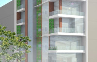 Nhà ở mặt phố chia phân lô đẹp thiết kế hiện đại ảnh 6 tầng