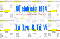 Nữ sinh năm 1984 tuổi Giáp Tý Xem Tử Vi Xem Tứ Trụ Xem màu sắc hợp