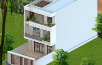 Nhà mặt phố 3 tầng mặt tiền 8 đến 9m thiết kế theo phong thủy