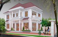 Biệt thự 2 tầng thiết kế theo phong thủy kiến trúc pháp