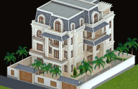 Biệt thự tân cổ điển 3 tầng, biệt thự 4 tầng pháp cổ thiết kế kiến trúc theo phong thủy