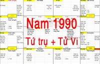 Xem Tứ Trụ Nam 1990, Nam sinh năm 1990 tuổi Canh Ngọ, Xem Tử Vi 1990, Bát tự Nam 1990, Xem màu sắc hợp 1990