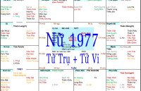 Xem Tứ Trụ Nữ 1977, Xem Tử Vi Nữ 1977, Xem màu sắc hợp nữ 1977, Bát tự Nữ 1977, Nữ sinh năm 1977 tuổi Đinh Tỵ