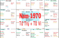 Xem Tứ Trụ Nam 1970, Xem Tử Vi Nam 1970, Xem màu sắc hợp nam 1970, Bát tự Nam 1970, Nam sinh năm 1970 tuổi Canh Tuất