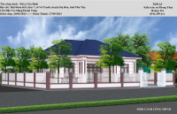 Mẫu ảnh nhà ở 1 tầng biệt thự nhà vườn thiết kế theo xem phong thủy kiến trúc tân cổ điển