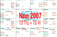 Xem Tứ Trụ Nam 2007, Xem Tử Vi Nam 2007, Xem màu sắc hợp nam 2007, Bát tự Nam 2007, Nam sinh năm 2007 tuổi Đinh Hợi