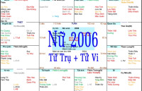 Xem Tứ Trụ Nữ 2006, Xem Tử Vi Nữ 2006, Xem màu sắc hợp nữ 2006, Bát tự Nữ 2006, Nữ sinh năm 2006 tuổi Bính Tuất