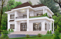 Nhà ở biệt thự 2 tầng thiết kế phong thuỷ mẫu ảnh kiến trúc mái nhật