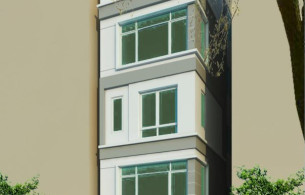 Nhà ở mặt phố thiết kế đẹp hiện đại chia phân lô ảnh 5 tầng