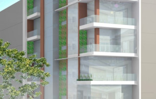 Nhà ở mặt phố chia phân lô đẹp thiết kế hiện đại ảnh 6 tầng