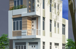 Nhà ở chia phân lô mặt phố đẹp thiết kế hiện đại ảnh 3 tầng
