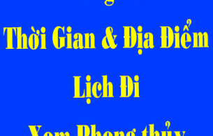 Lịch đi xem phong thủy của Kiến trúc sư Hoàng Trà 2019