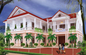 Nhà Thờ kết hợp Nhà ở thiết kế kiến trúc phong thủy