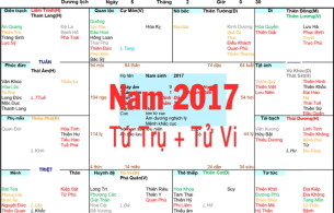 Xem Tứ Trụ Nam 2017, Xem Tử Vi Nam 2017, Xem màu sắc hợp nam 2017, Bát tự Nam 2017, Nam sinh năm 2017 tuổi Đinh Dậu
