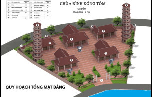 Thiết kế kiến trúc quy hoạch Chùa Đền Đình theo phong thủy