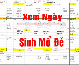 Xem ngày sinh mổ đẻ cho bé trai sinh năm 2021, tuổi bố 1988 và mẹ 1990