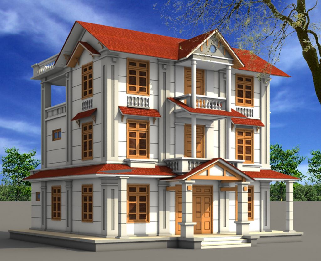 Biệt Thự pháp hiện đại 3 tầng thiết kế nhà ở đẹp-Ảnh1