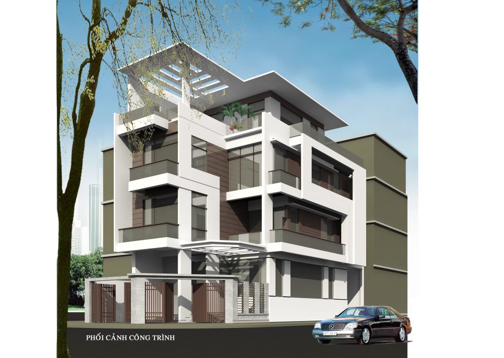 Biệt Thự hiện đại 4 tầng thiết kế nhà ở đẹp-Ảnh1