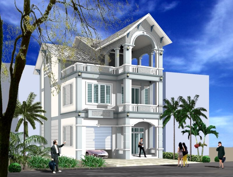 Biệt Thự hiện đại 3 tầng thiết kế nhà ở đẹp - Ảnh2