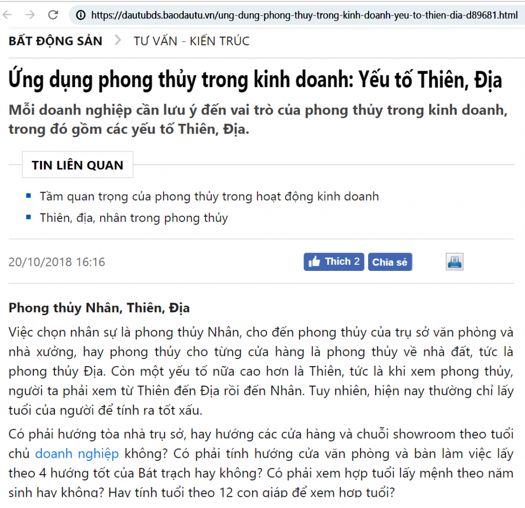 Xem phong thủy trong kinh doanh và ứng dụng như nào là đáng tin?