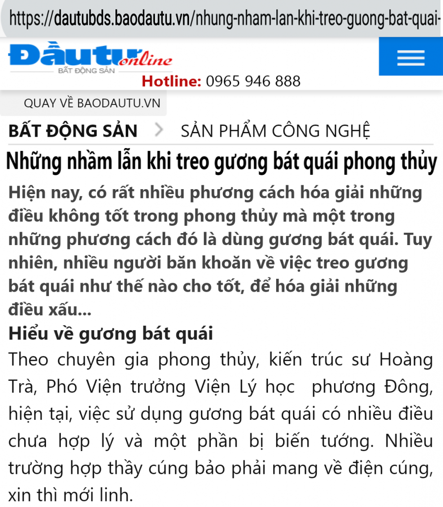 Những nhầm lẫn khi xem phong thủy treo gương bát quái Những nhầm lẫn khi xem phong thủy treo gương bát quái