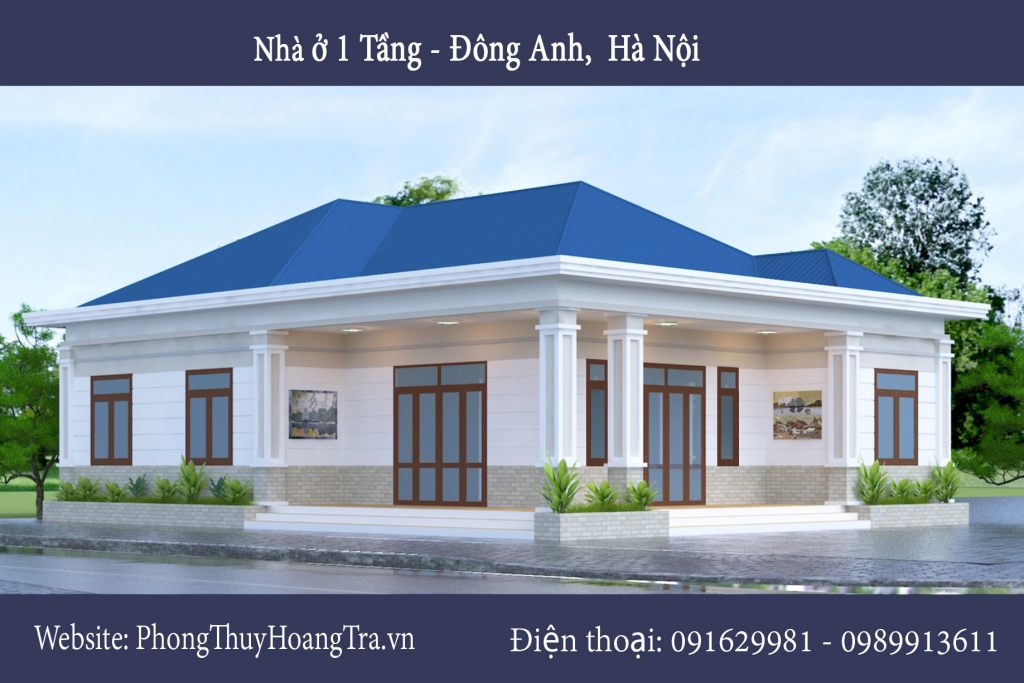 Nhà ở biệt thự 1 tầng kiến trúc hiện đại đẹp