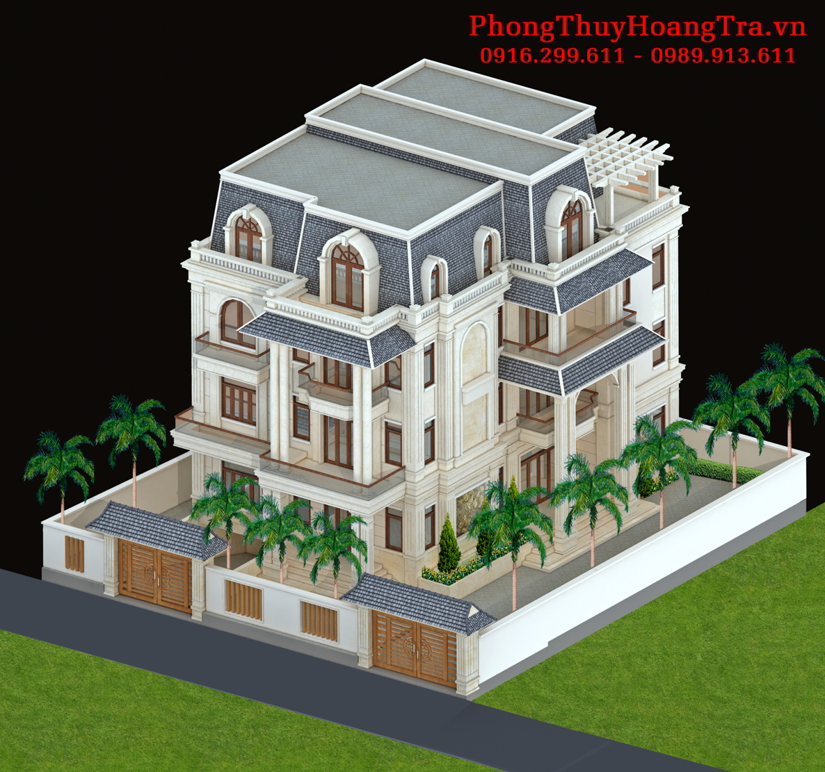 Biệt thự tân cổ điển, biệt thự tân cổ 3 tầng, biệt Thự 3 tầng pháp cổ, biệt thự pháp 3 tầng, biệt thự kiểu pháp