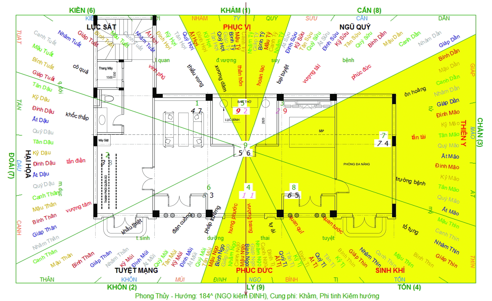 phong thủy nhà phố 4 tầng tân cổ điển tầng 4, thầy phong thủy ở nam định, thầy phong thủy ở thái bình