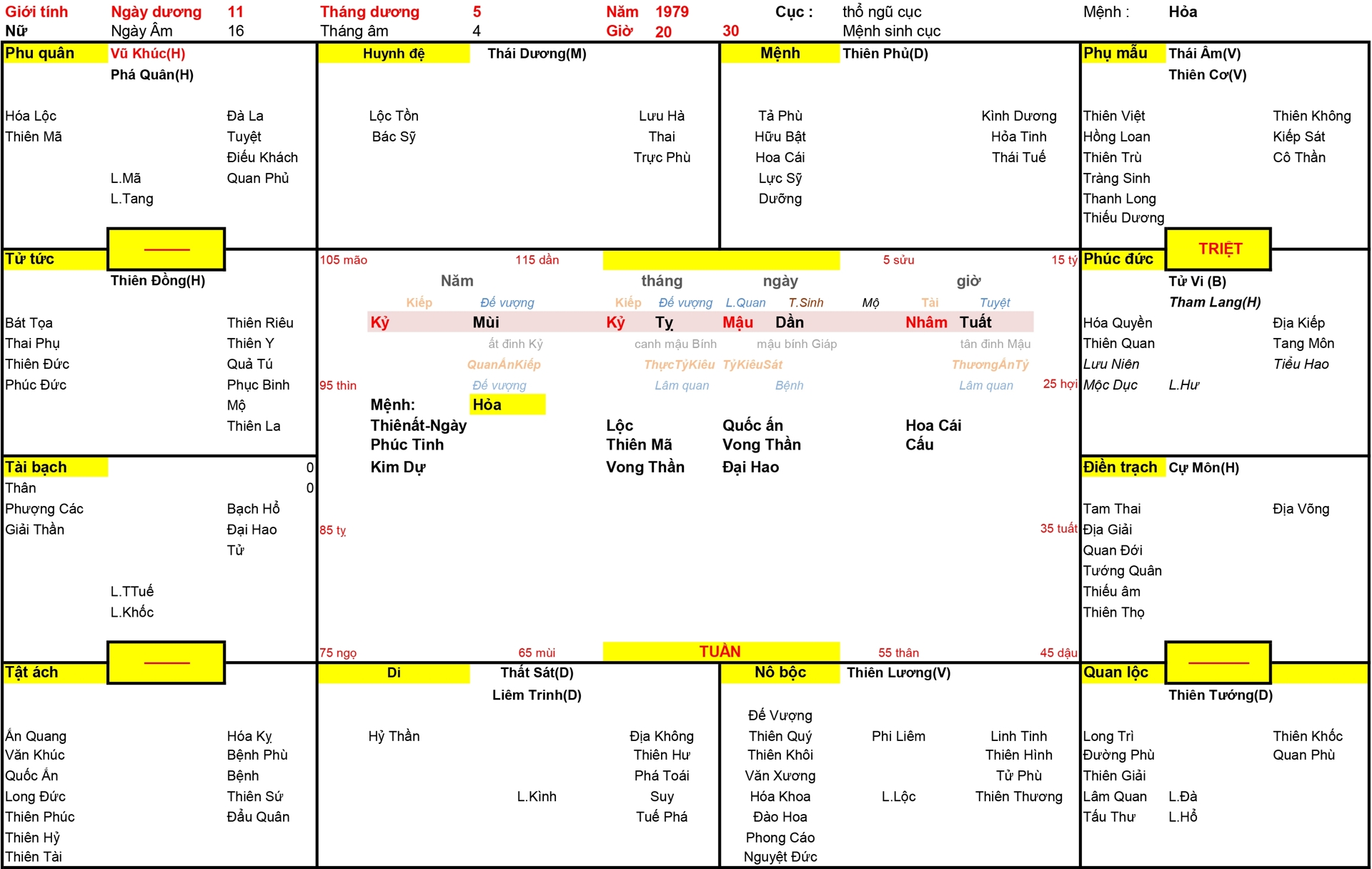 Xem Tứ Trụ Nữ 1979, Tứ trụ Nữ 1979, tứ trụ tuổi Kỷ Mùi, Xem Tử Vi Nữ 1979, Bát tự Nữ 1979, tử vi Nữ 1979, tử vi 1979.