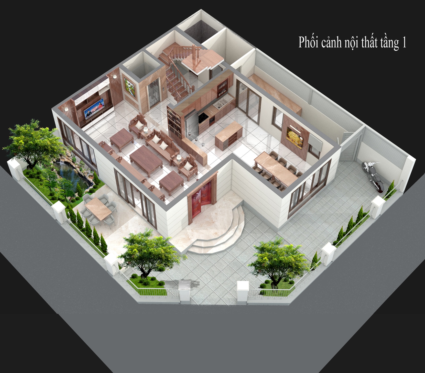 Ảnh thiết kế nội thất phòng khách đẹp hiện đại, ảnh bếp hiện đại phòng ăn đẹp, ảnh phòng khách đẹp hiện đại, thiết kế nội thất biệt thự
