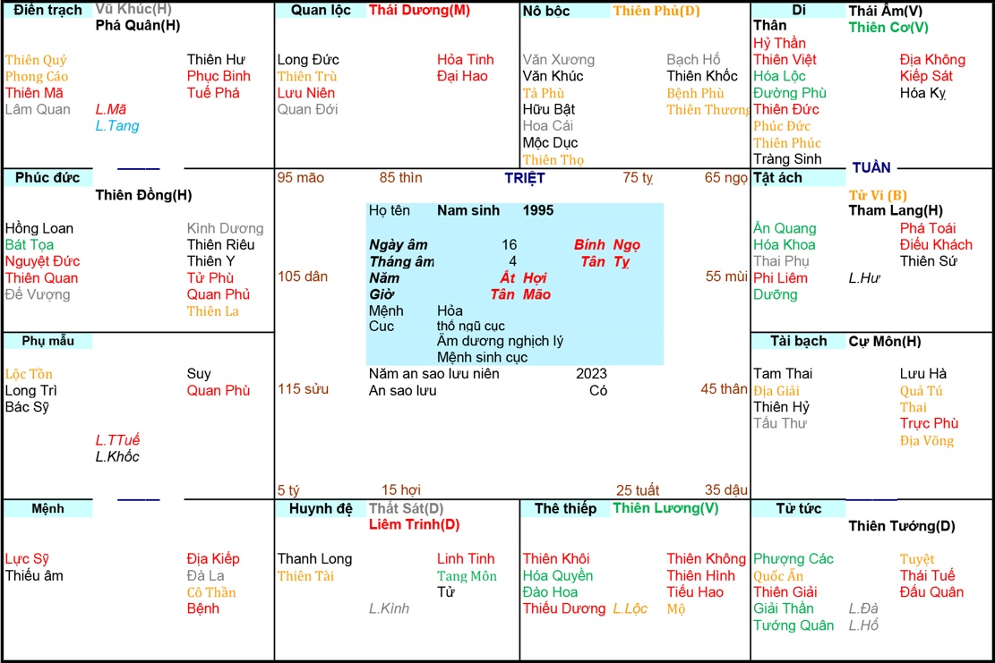 Xem Tử Vi Nữ 1995, tử vi tuổi Ất Hợi, tử vi năm 1995, tử vi Nữ 1995, lập lá số tử vi Nữ 1995
