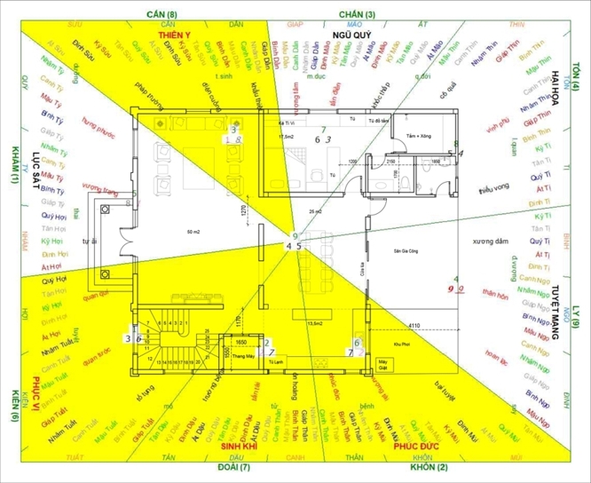 5 tầng 1 phong thủy biệt thự 2 tầng