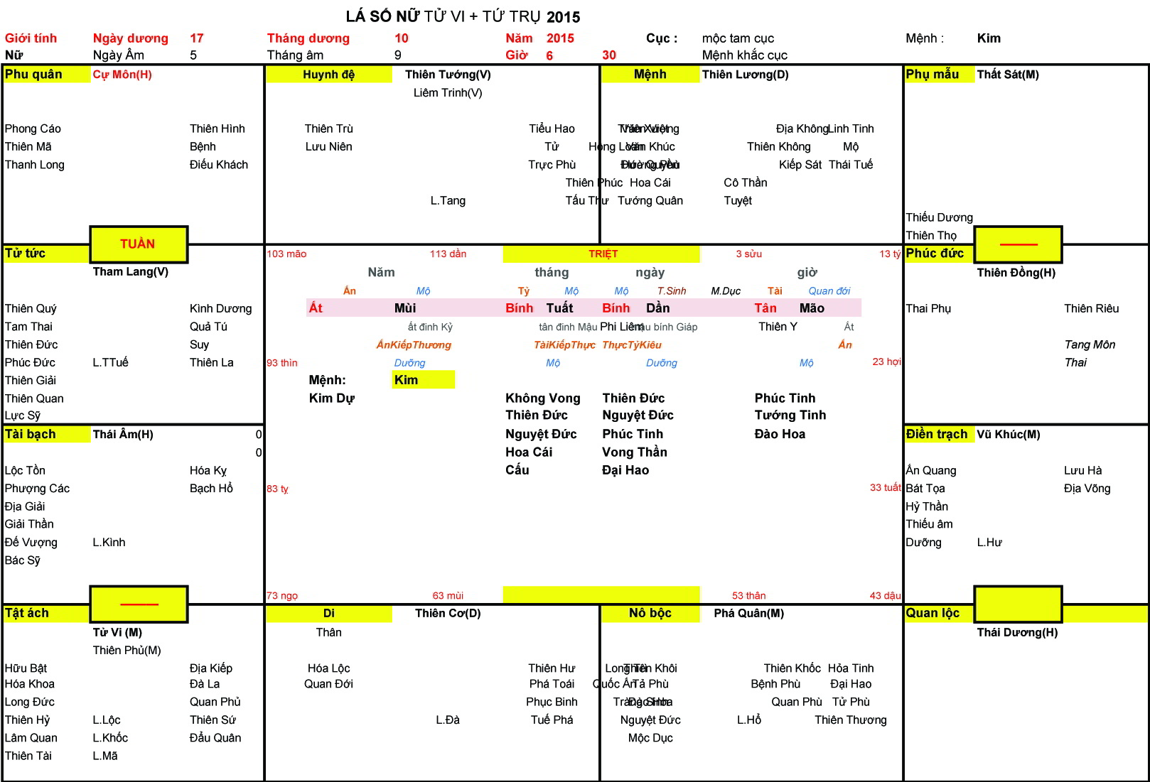 Xem Tứ Trụ Nữ 2015, Tứ trụ Nữ 2015, tứ trụ tuổi Ất Mùi, Xem Tử Vi Nữ 2015, Bát tự Nữ 2015, tử vi Nữ 2015, tử vi 2015