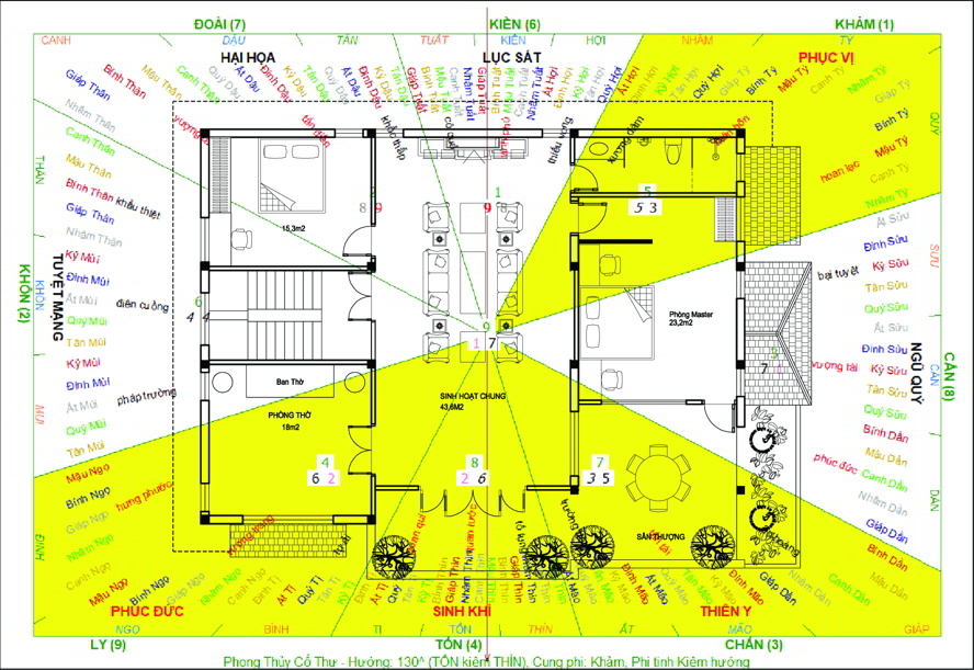 Nhà ở biệt thự 2 tầng thiết kế phong thuỷ mẫu ảnh kiến trúc mái nhật hướng nhà tốt hợp nam 1954