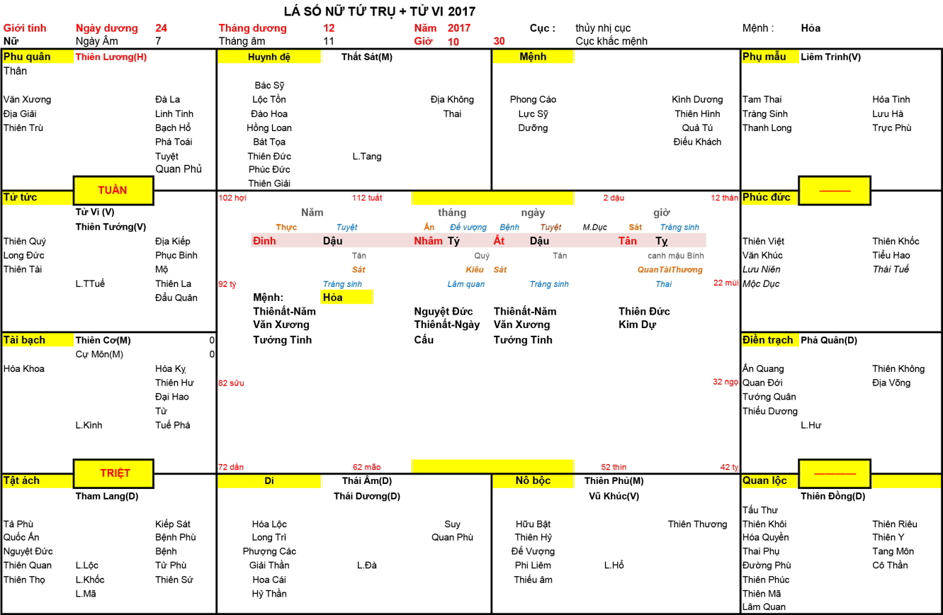 Xem Tứ Trụ Nữ 2017, Tứ trụ Nữ 2017, tứ trụ tuổi Đinh Dậu, Xem Tử Vi Nữ 2017, Bát tự Nữ 2017, tử vi Nữ 2017, tử vi 2017