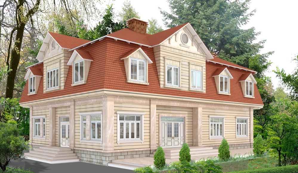 Phong thuỷ Biệt thự 2 tầng Dinh thự nhà vườn mẫu ảnh thiết kế theo phong cách kiến trúc châu âu