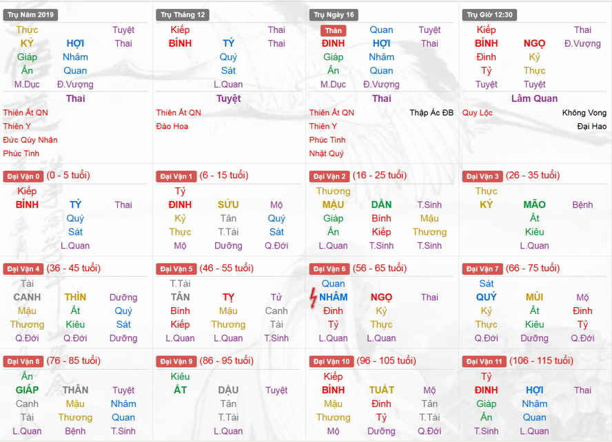 Xem Tứ Trụ Nữ 2019, Tứ trụ tuổi Kỷ Hợi, Xem bát tự Nữ 2019, Bát tự Nữ 2019, Xem màu sắc hợp 2019, bát tự Nữ 2019, bát tự tử bình Nữ 2019