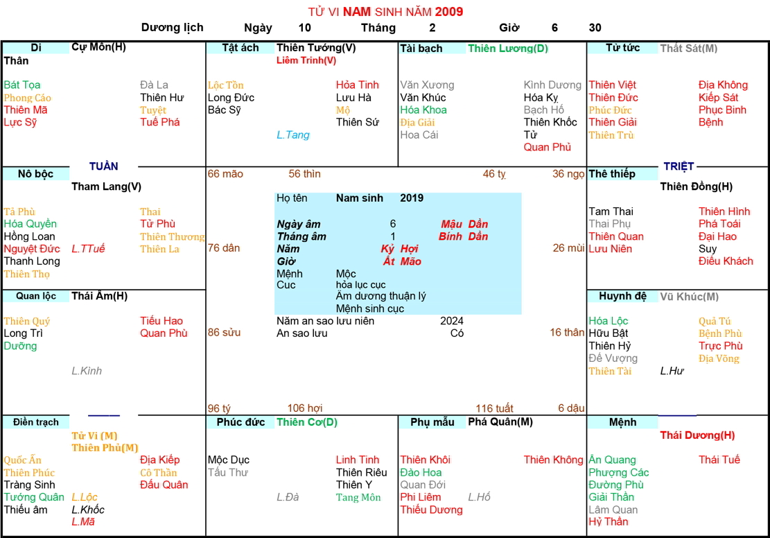Xem Tử Vi Nam 2019, tử vi tuổi Kỷ Hợi, tử vi năm 2019, tử vi Nam 2019, lập tử vi Nam 2019